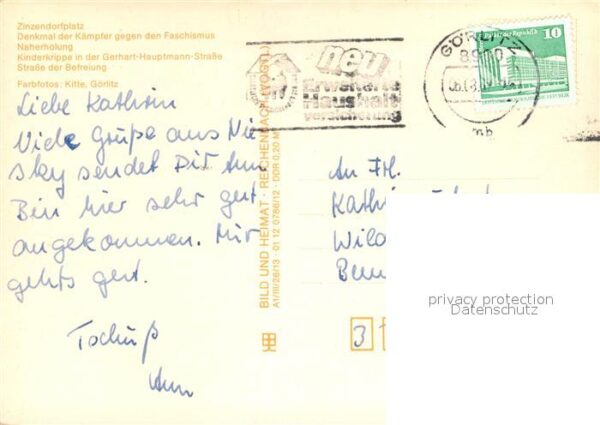 Niesky Zinzendorfplatz Denkmal Naherholung Bad – Bild 2