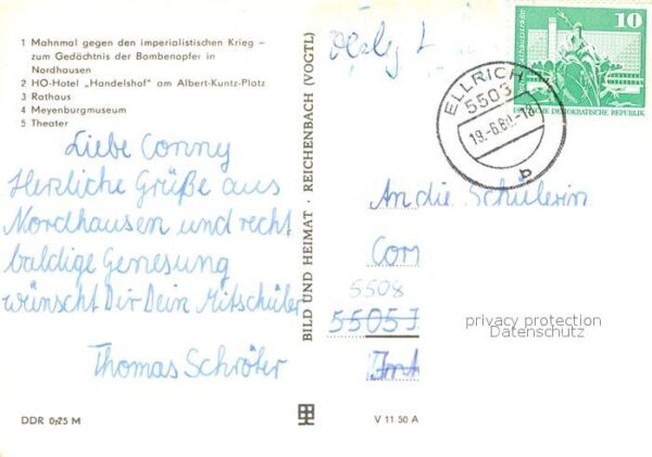 Nordhausen Thueringen Mahnmal HO Hotel Handelshof Albert Kunt – Bild 2