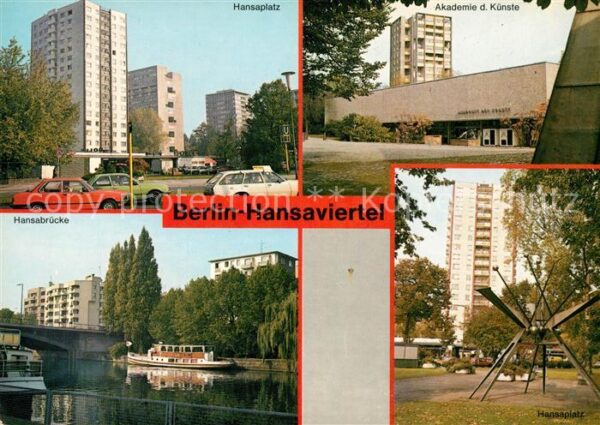 Berlin Hansaviertel Hansaplatz Hochhäuser Akad
