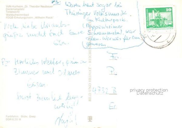 Finsterbergen VdN Kurheim Neubauer Denkmalsplatz Wald – Bild 2