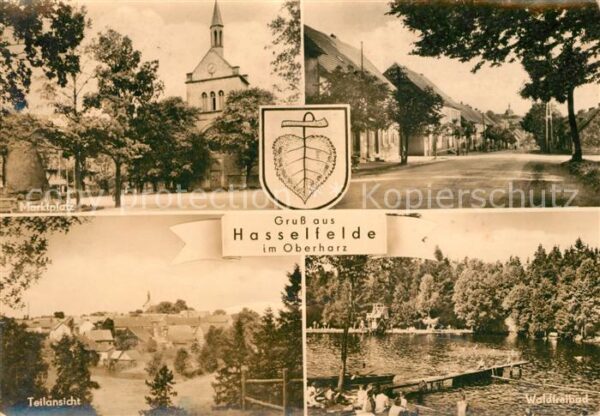 Hasselfelde Marktplatz Strassenpartie Waldfreibad W