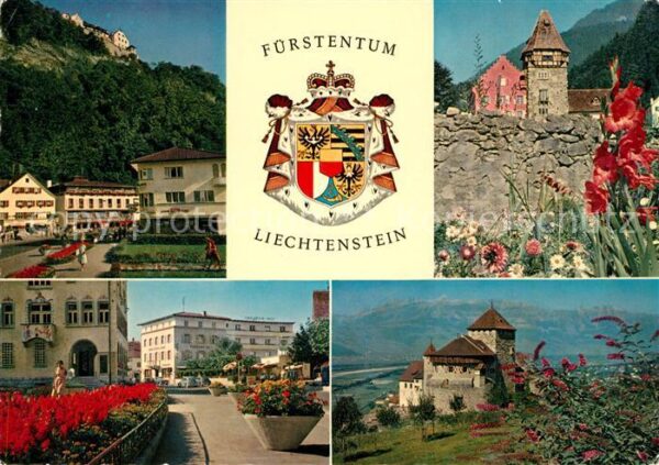 Vaduz Postplatz Schloss Rotes Haus Landesfürs