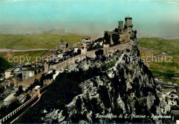 San Marino Repubblica Burg Panorama