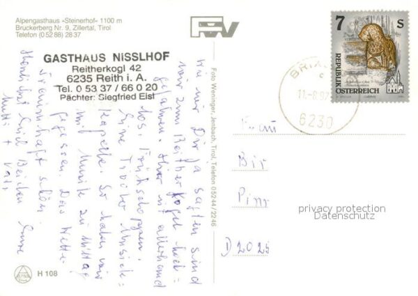 Zillertal Tirol Alpengasthaus Steinerhof – Bild 2