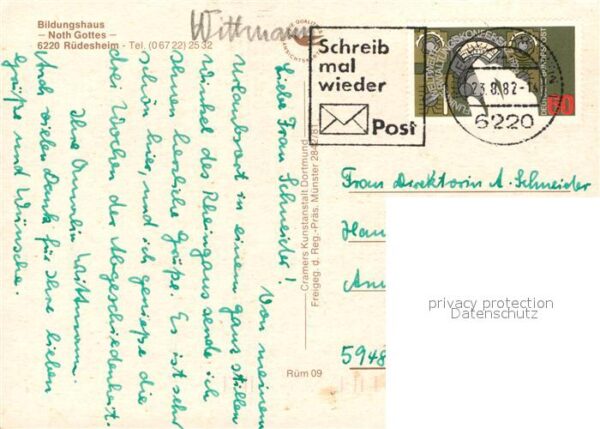Ruedesheim Rhein Fliegeraufnahme Bildungshaus Noth Gotte – Bild 2