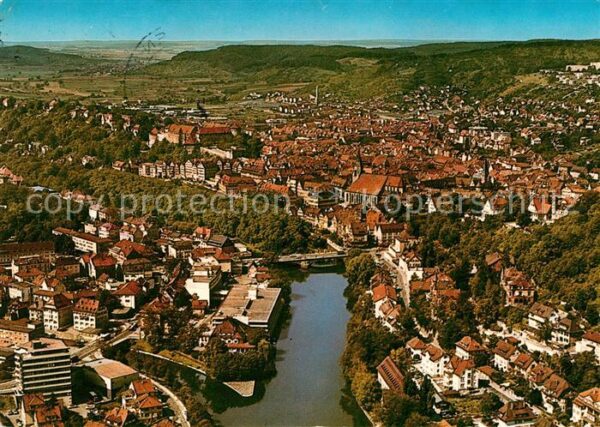 Tuebingen Fliegeraufnahme Neckar Schloss