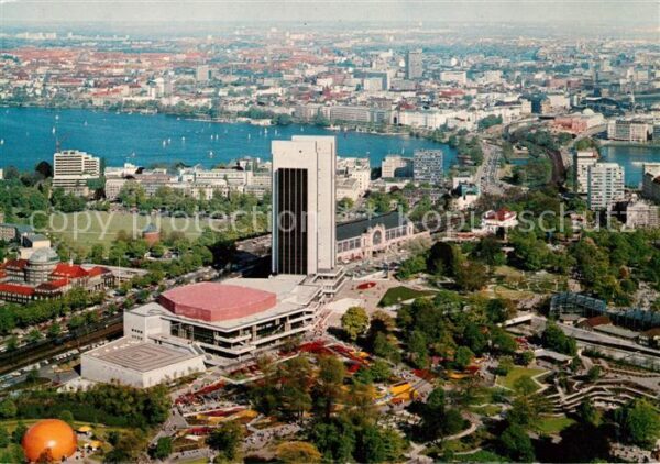Hamburg Blick vom Fernsehturm zum Congresszentr