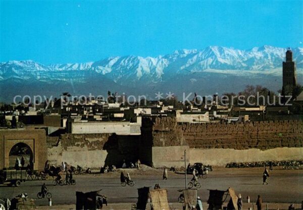 Marrakech Marrakesch Stadtmauer Atlas