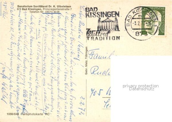 Kissingen Bad Sanatorium Uibeleisen – Bild 2