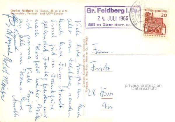 Grosser Feldberg Taunus Fliegeraufnahme – Bild 2