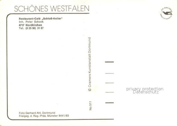 Nordkirchen Restaurant Schloss Keller Fliegeraufnah – Bild 2