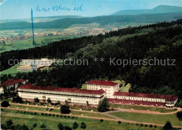 Hoexter Weser Fliegeraufnahme Weserbergland Klinik