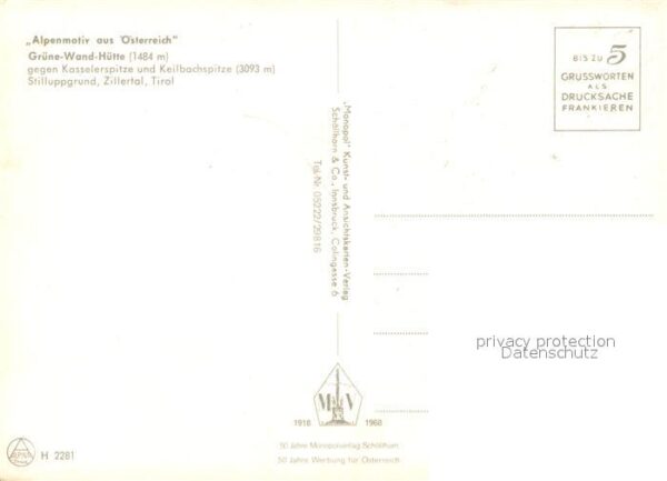 Gruene Wand Huette Kasselerspitze Keilbachspitze Stilluppg – Bild 2