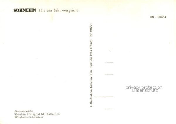 Schierstein Söhnlein Rheingold KG Kellereien Fliege – Bild 2