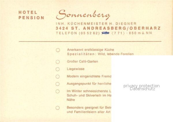 St Andreasberg Harz Hotel-Pension Sonnenberg – Bild 2
