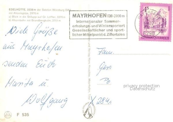 Edelhuette Ahornspitze Brandbergkolm Ahornseilbahn – Bild 2