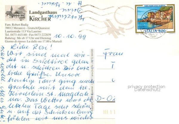 Gratsch Meran Landgasthaus Kircher – Bild 2