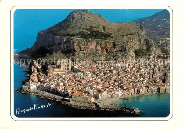 Cefalu Veduta Aerea Fliegeraufnahme