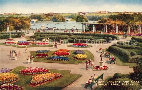 Blackpool Italian Gardens Lake Stanley Park