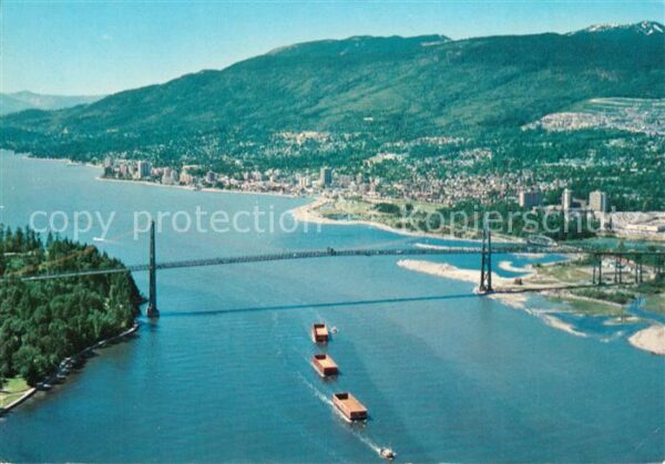 West Vancouver Fliegeraufnahme Lions Gate Bridge