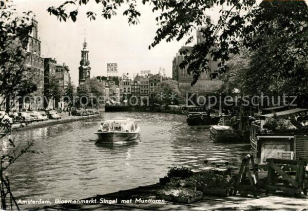 Amsterdam Niederlande Bloemenmarkt Singel Munttoren