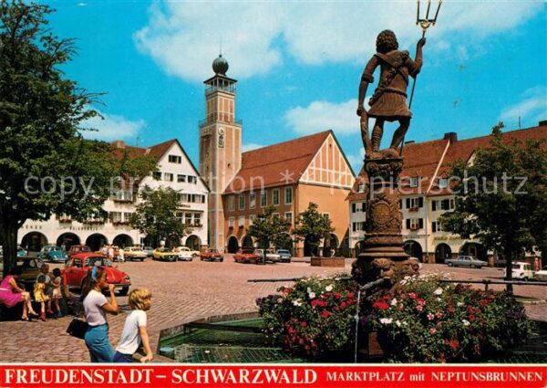 Freudenstadt Marktplatz Neptunsbrunnen