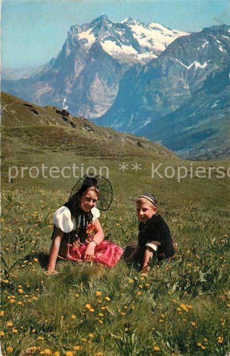 Trachten Schweiz Bern Trachtenmädchen Sennenbub Wetterho