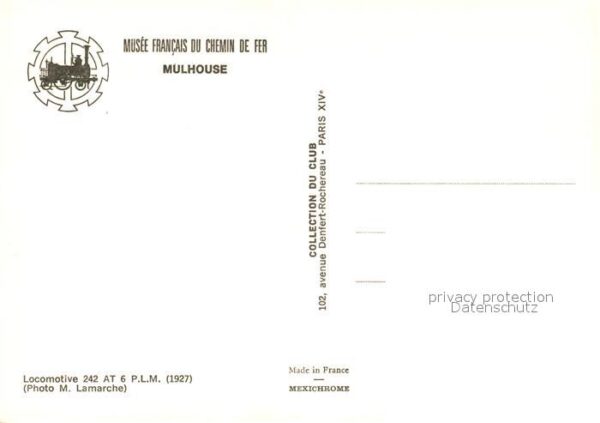 Lokomotive Locomotive 242 AT 6 P.L.M. Mulhouse – Bild 2
