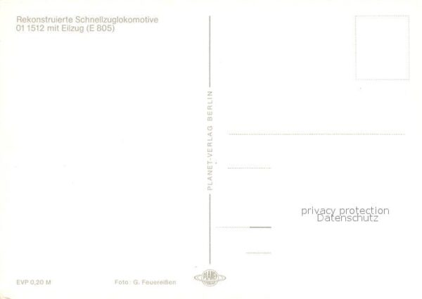 Lokomotive Schnellzuglokomotive 01 1512 Eilzug E 8 – Bild 2
