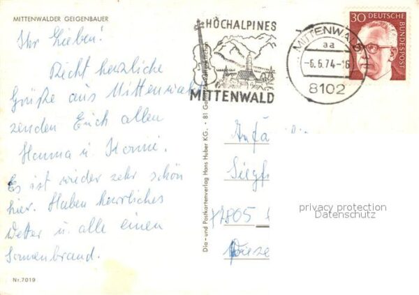 Geige Mittenwald Geigenbauer Johann Reiter – Bild 2