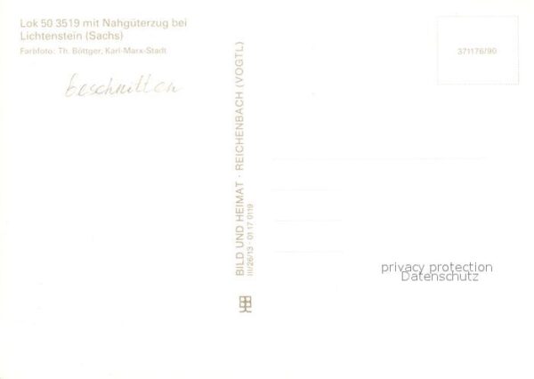 Lokomotive Lok 50 3519 Nahgüterzug Lichtenstein Sa – Bild 2