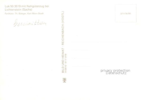 Lokomotive Lok 50 3519 Nahgüterzug Lichtenstein Sa – Bild 2