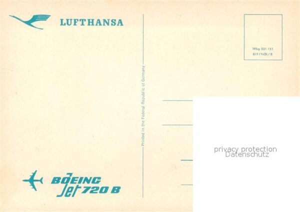 Lufthansa Boeing Jet 720 B – Bild 2