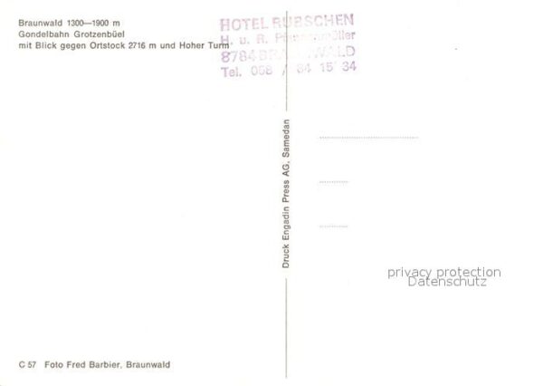 Seilbahn Grotzenbüel Braunwald Ortstock Hoher Tu – Bild 2