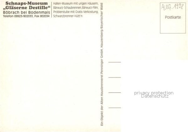 Alkohol Schnaps-Museum Gläserne Destille Böbrac – Bild 2