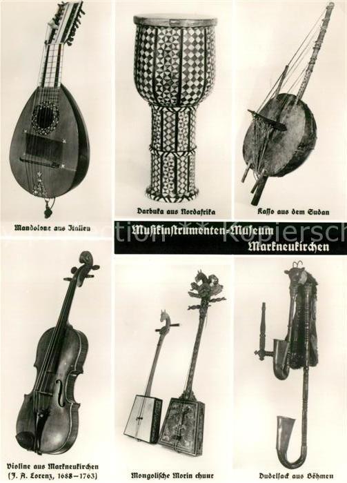 Musikinstrument Museum Markneukirchen Mandolone Darbuka