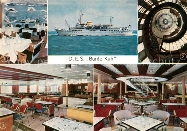 Schiffe Ships Navires D.E.S. Bunte Kuh Gastronomie Speisesaal