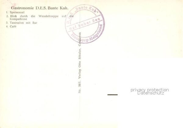 Schiffe Ships Navires D.E.S. Bunte Kuh Gastronomie Speisesaal – Bild 2
