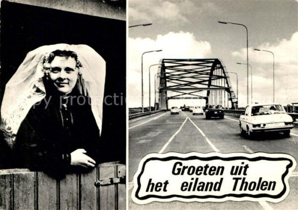 Tholen Insel Holländische Tracht Brücke