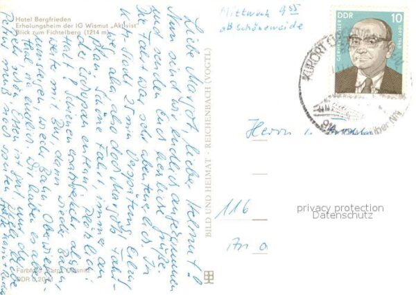Oberwiesenthal Erzgebirge Erholungsheim IG Wismut Aktivist Fichte – Bild 2