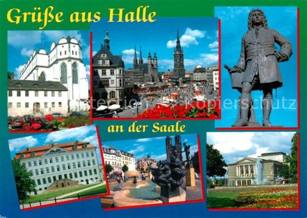 Halle Saale Marktplatz Opernhaus Händeldenkmal Dom