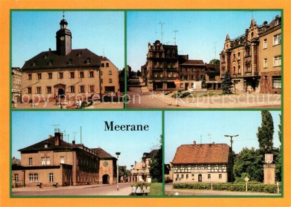 Meerane Rathaus Ernst Thälmann Platz Bahnhof Ga