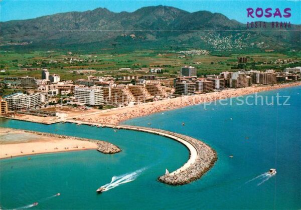 Rosas Costa Brava Cataluna Fliegeraufnahme