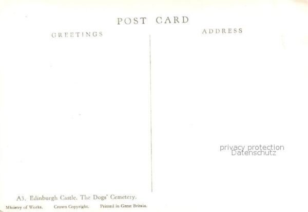 Edingburgh Grossbritannien Castle Dogs Cemetery – Bild 2