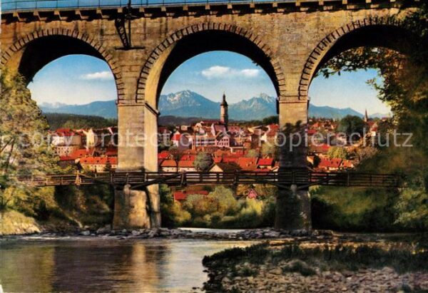 Traunstein Oberbayern Viadukt Hochfelln Hochgern