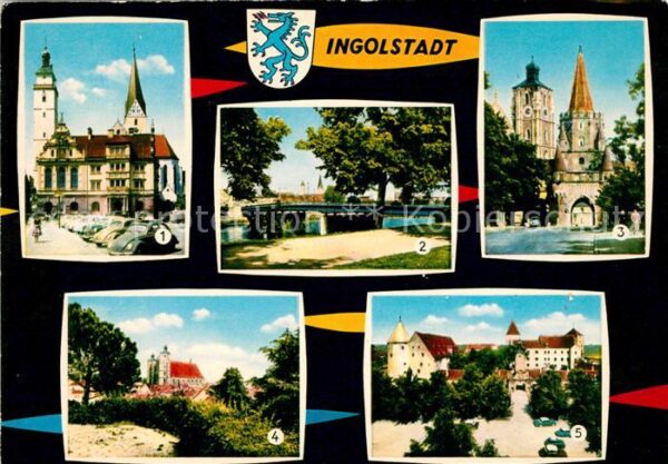 Ingolstadt Donau Altes Rathaus Donaubrücke Kreuztor Lieb