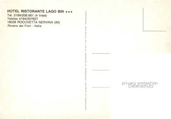 Rocchetta Nervina Hotel Ristorante Lago Bin – Bild 2