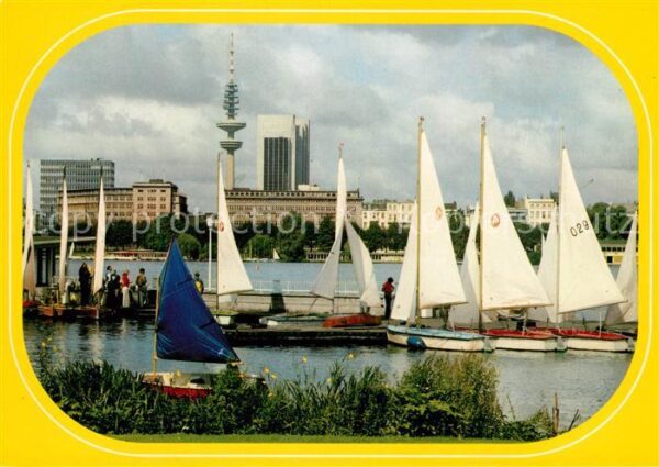 Hamburg Außenalster Fernsehturm