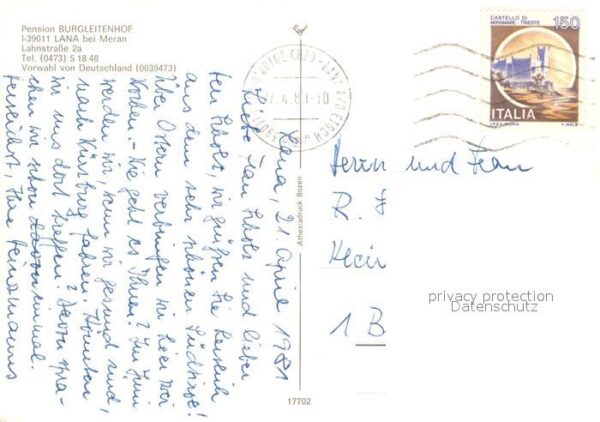 Lana Meran Pension Burgleitenhof – Bild 2