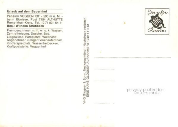 Althuette Wuerttemberg Pension Voggenhof – Bild 2